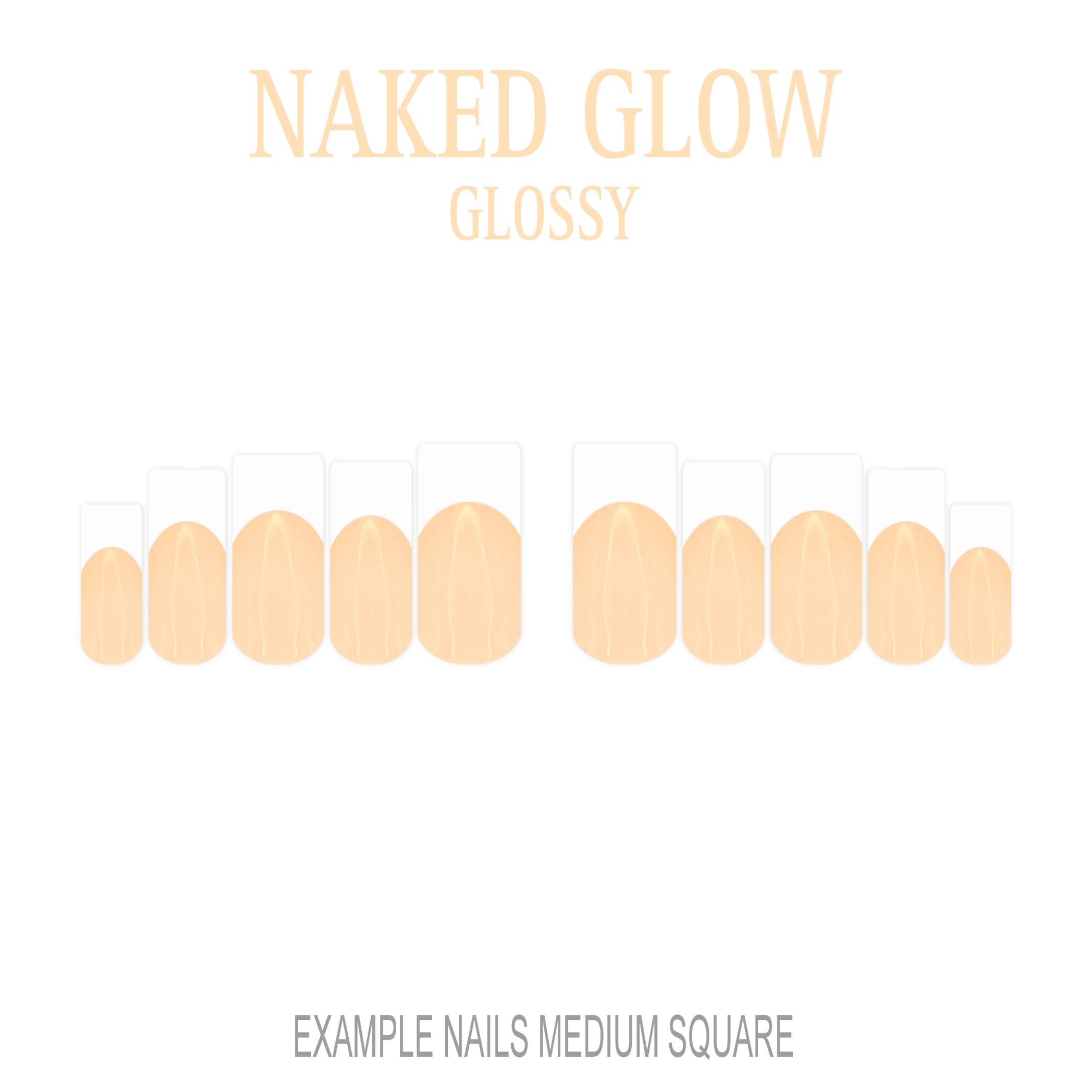 Naked Glow nude French tip nails