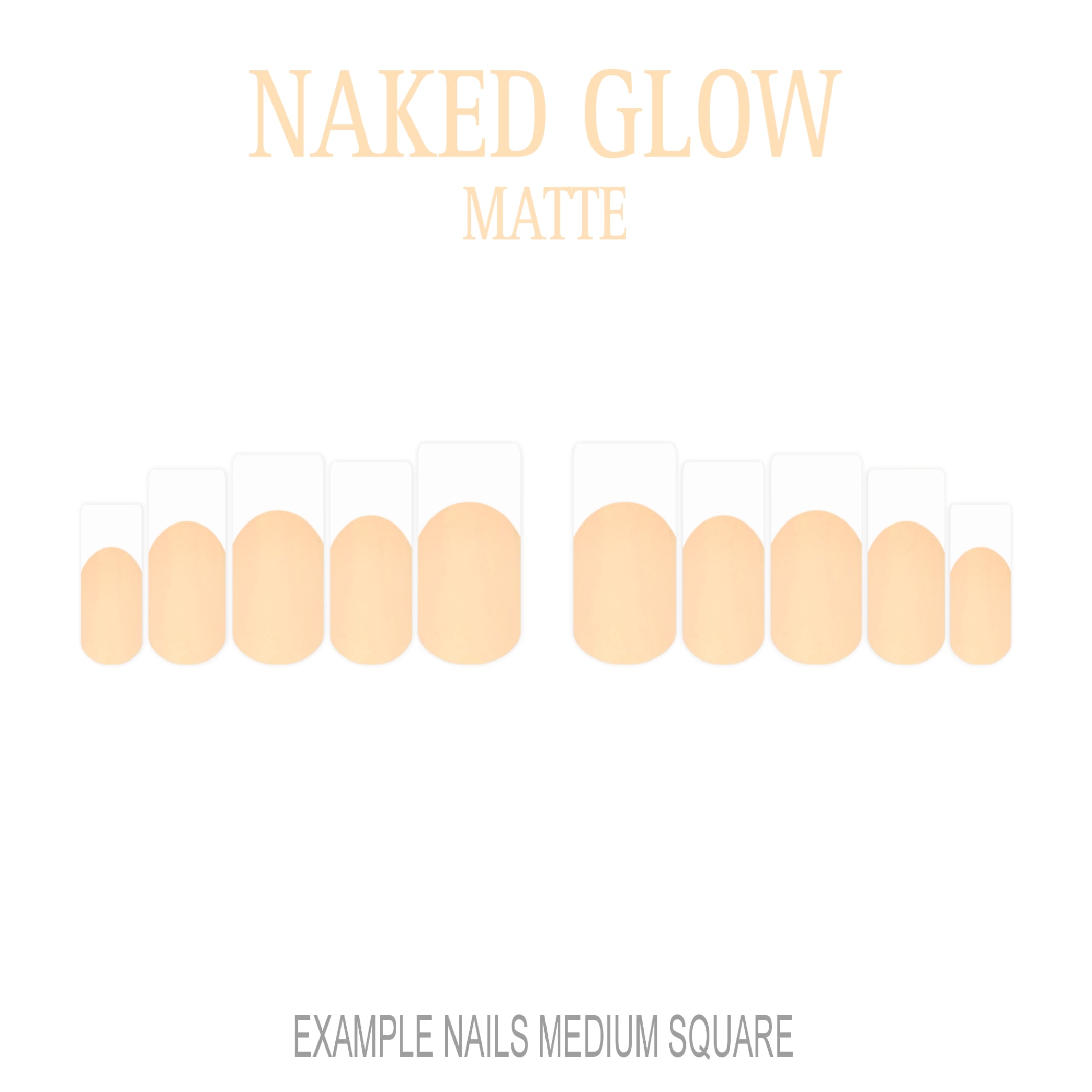 Naked Glow nude French tip nails