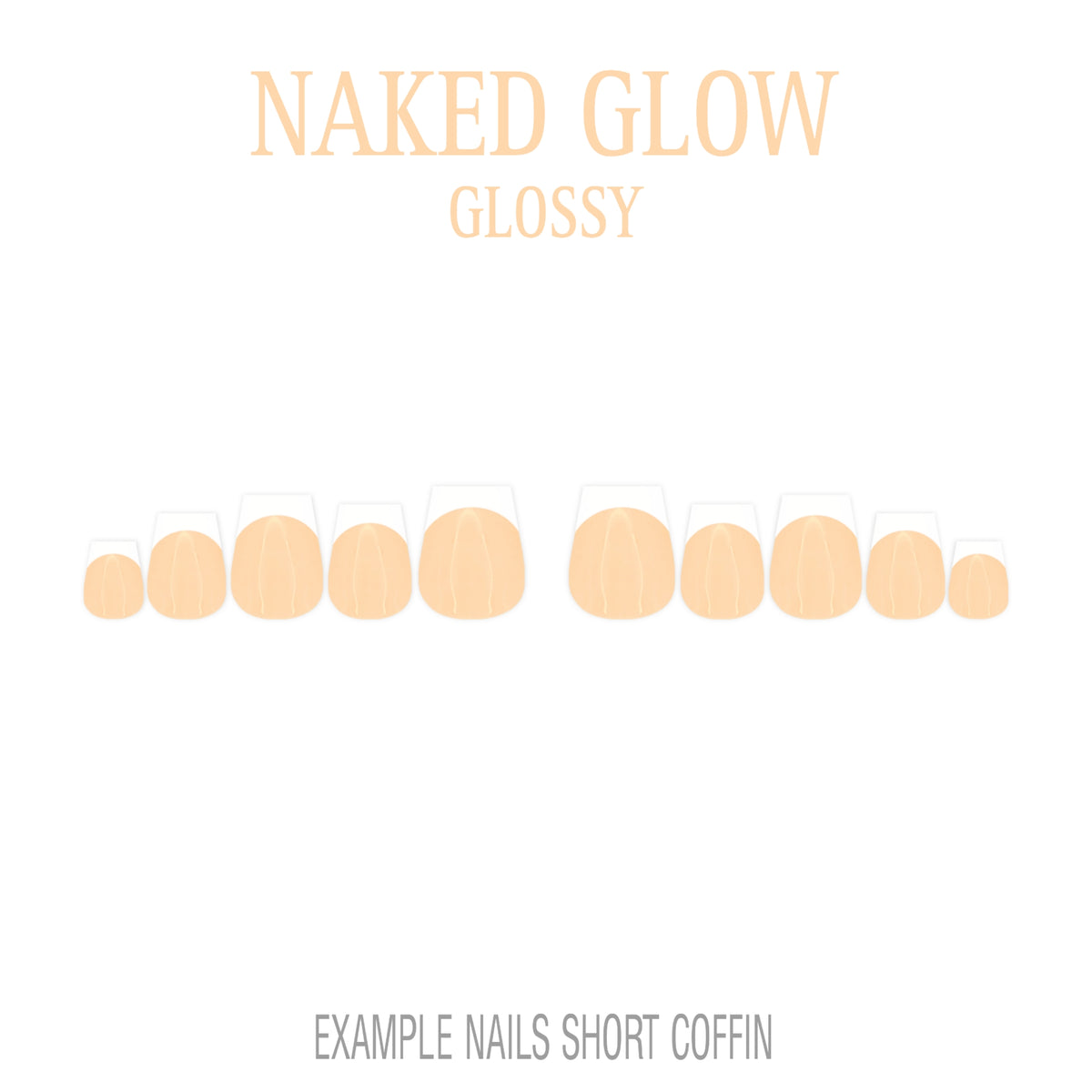 Naked Glow nude French tip nails