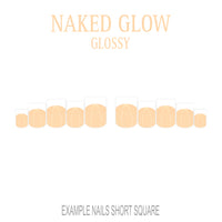 Naked Glow nude French tip nails