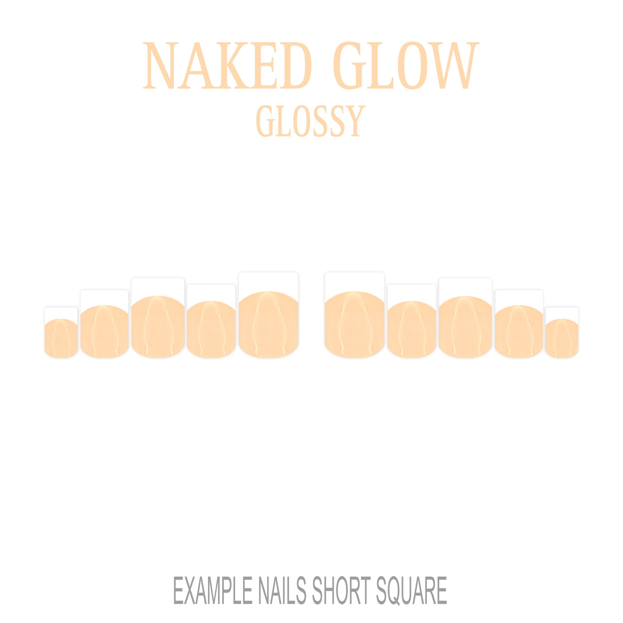 Naked Glow nude French tip nails