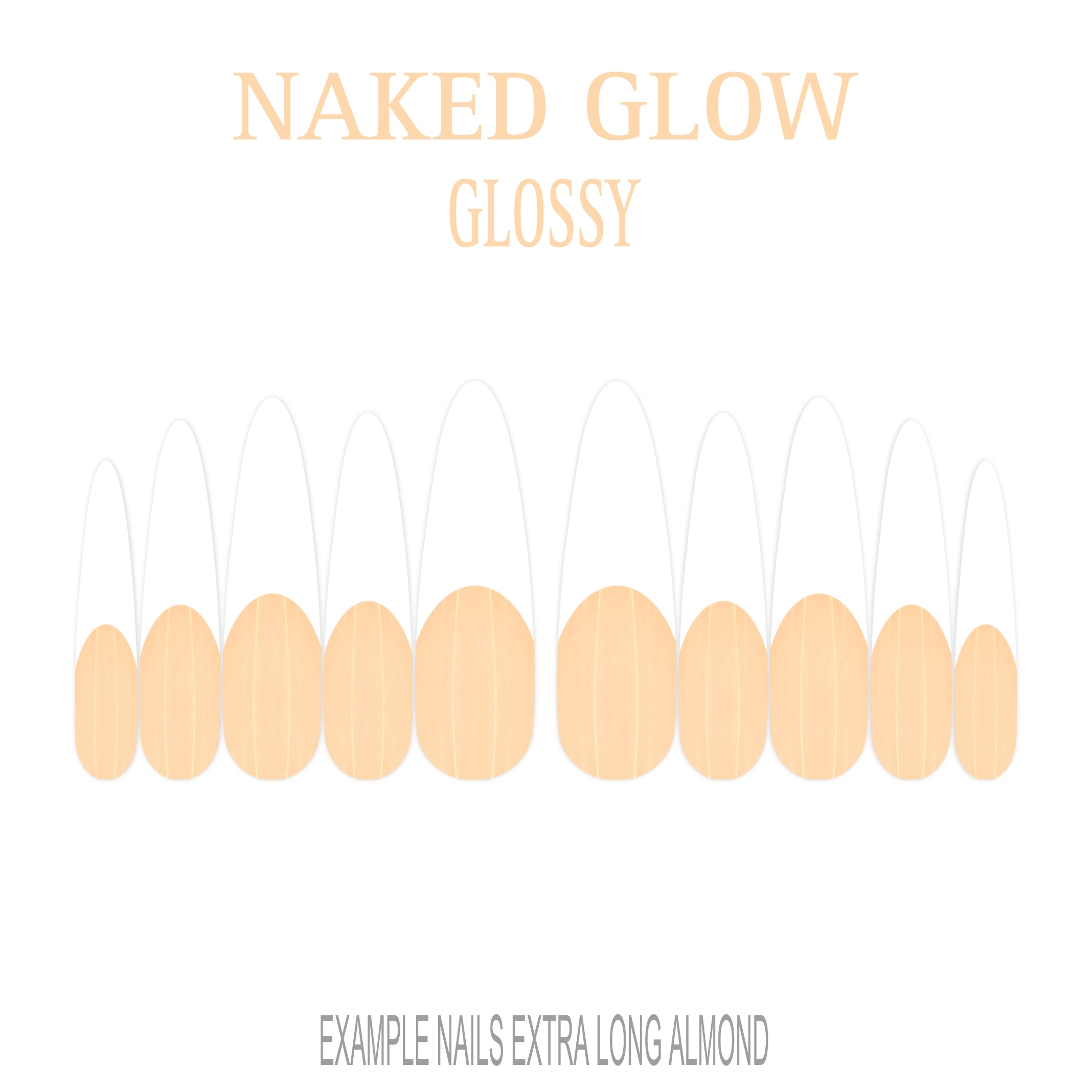 Naked Glow nude French tip nails