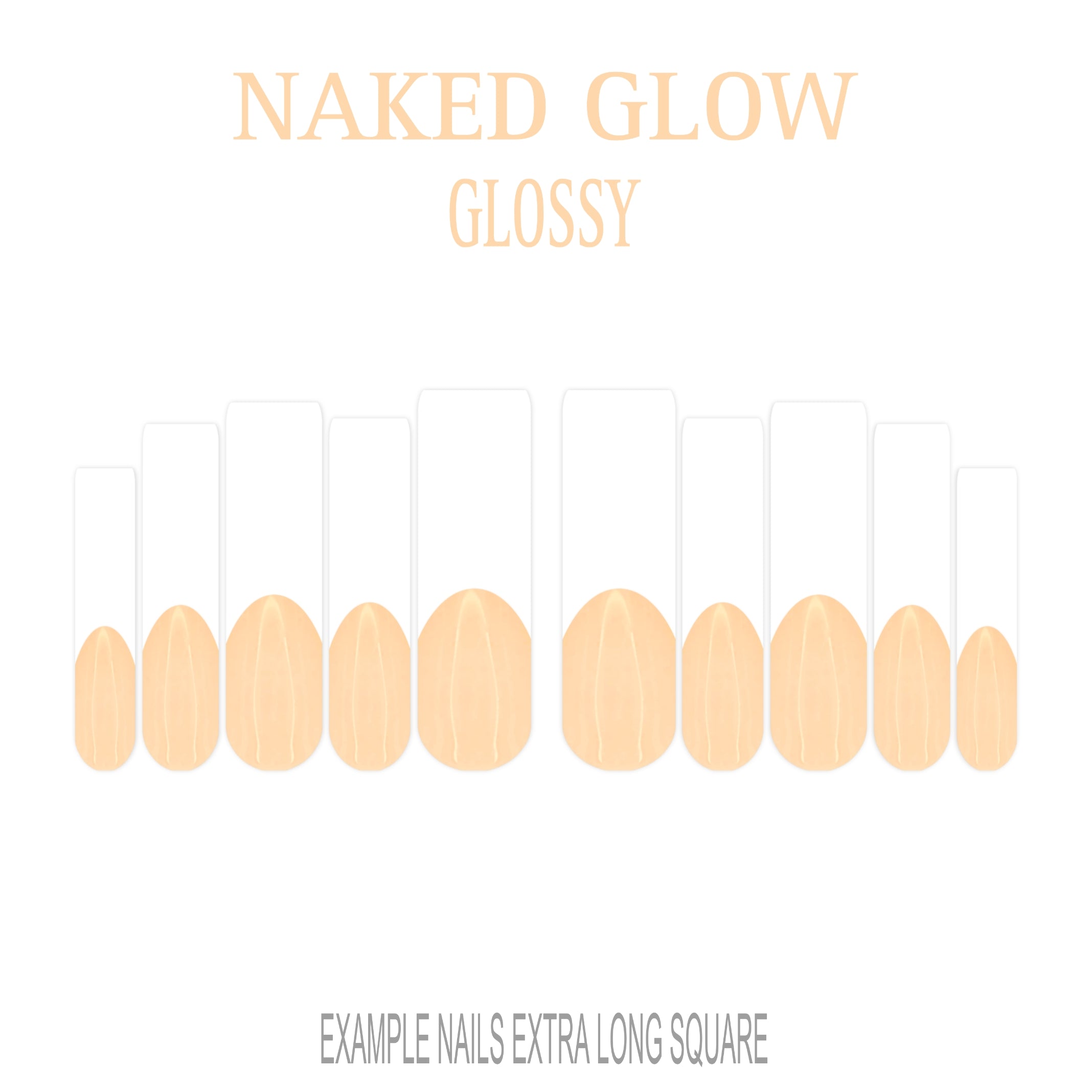 Naked Glow nude French tip nails