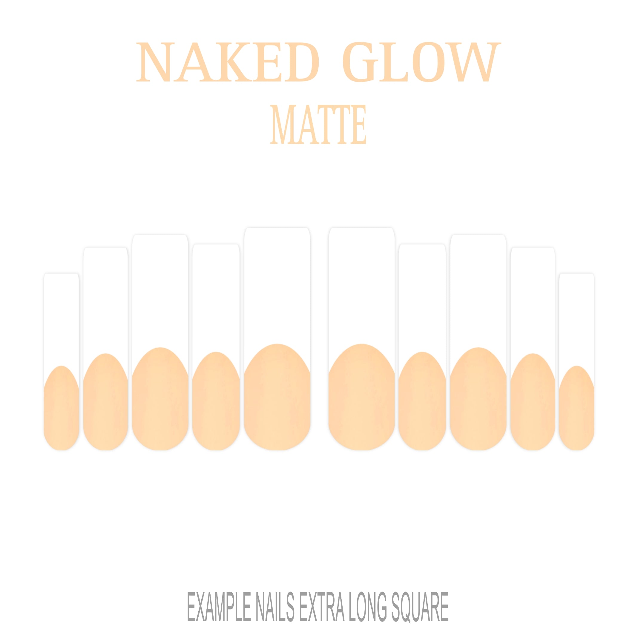 Naked Glow nude French tip nails