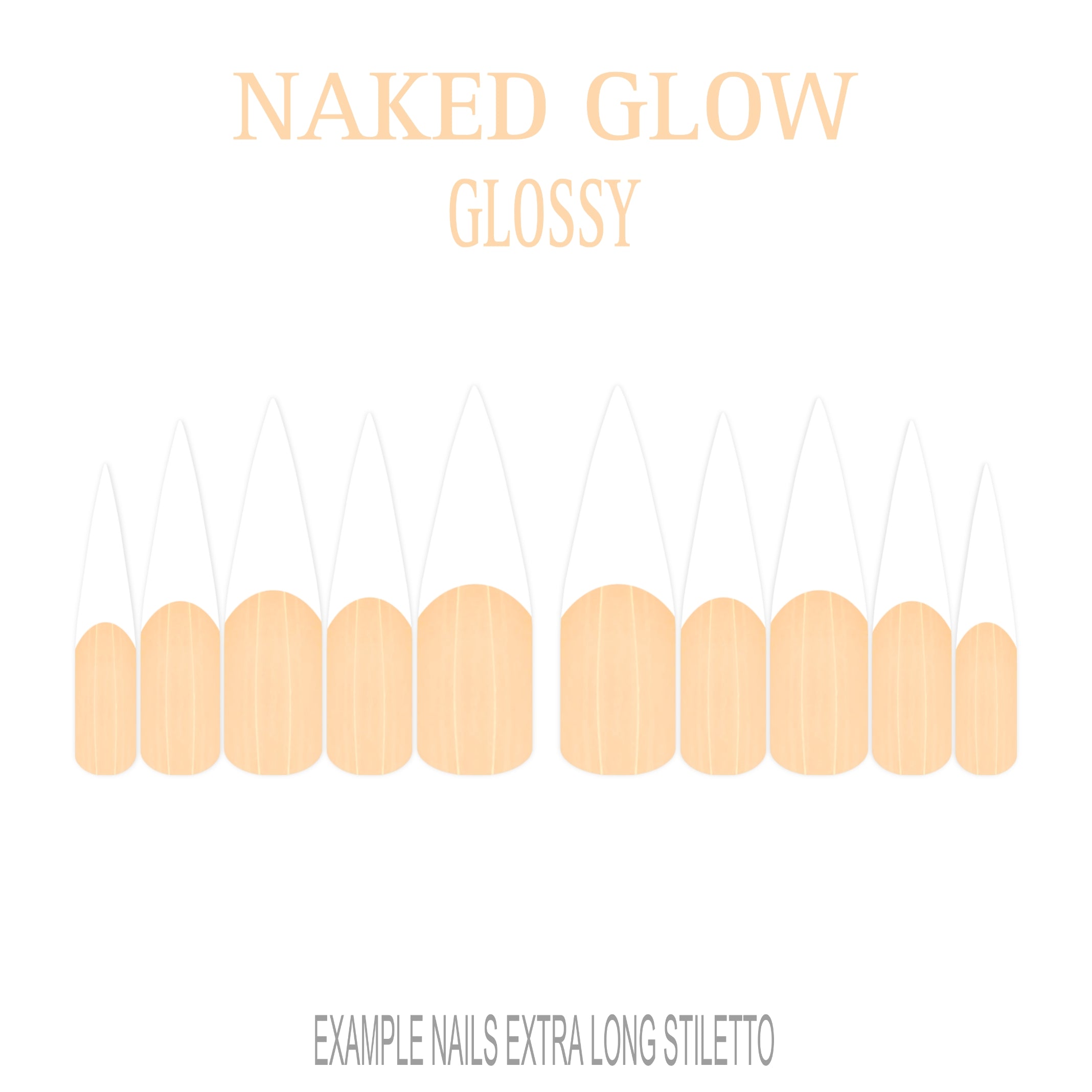 Naked Glow nude French tip nails