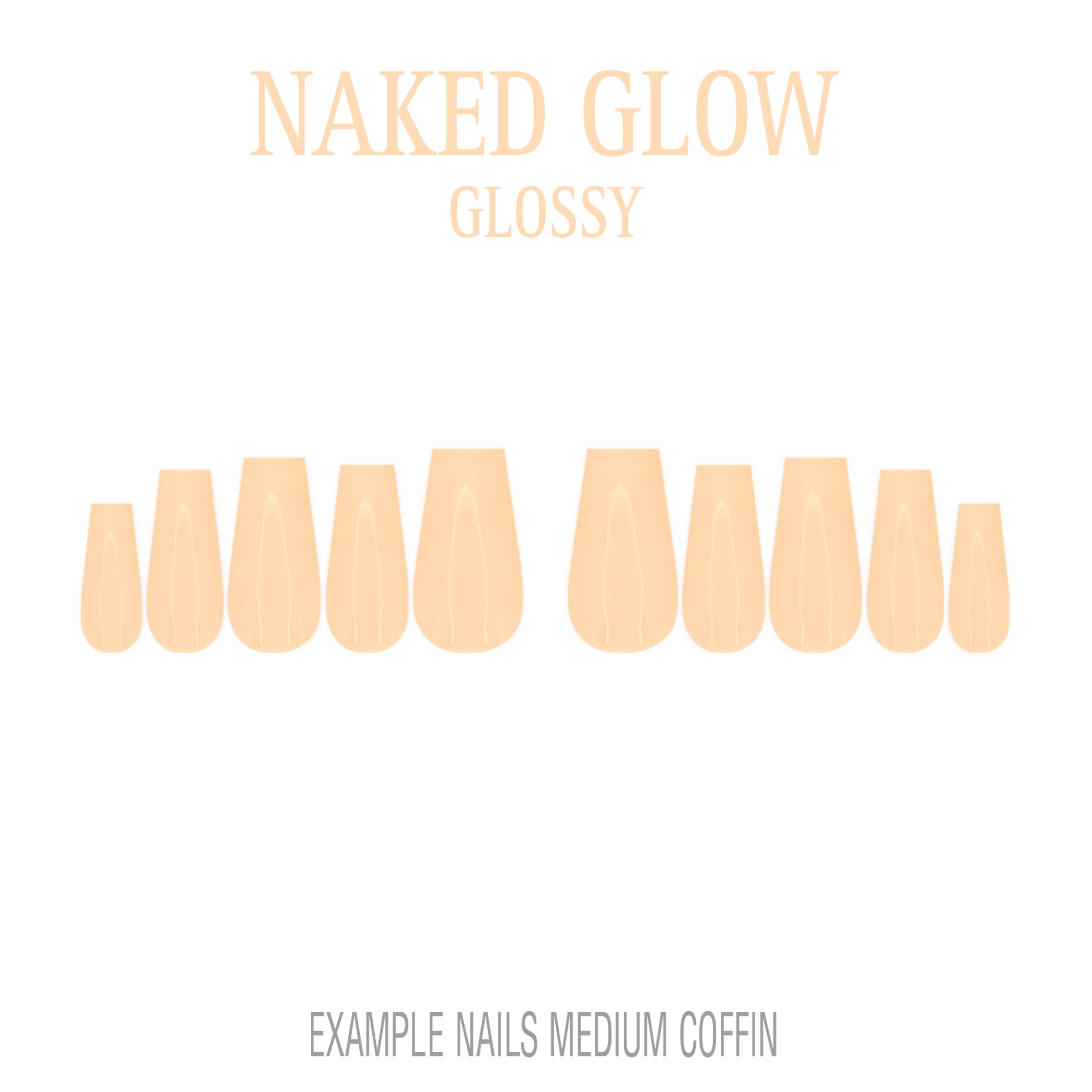 Naked Glow nude press-on nails
