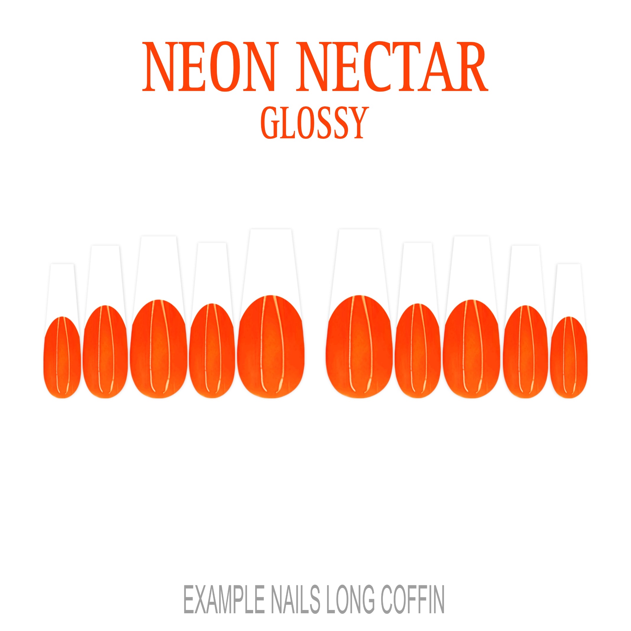 Neon Nectar orange French tip nails