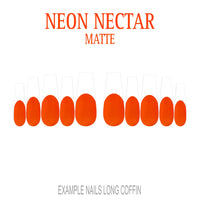 Neon Nectar orange French tip nails