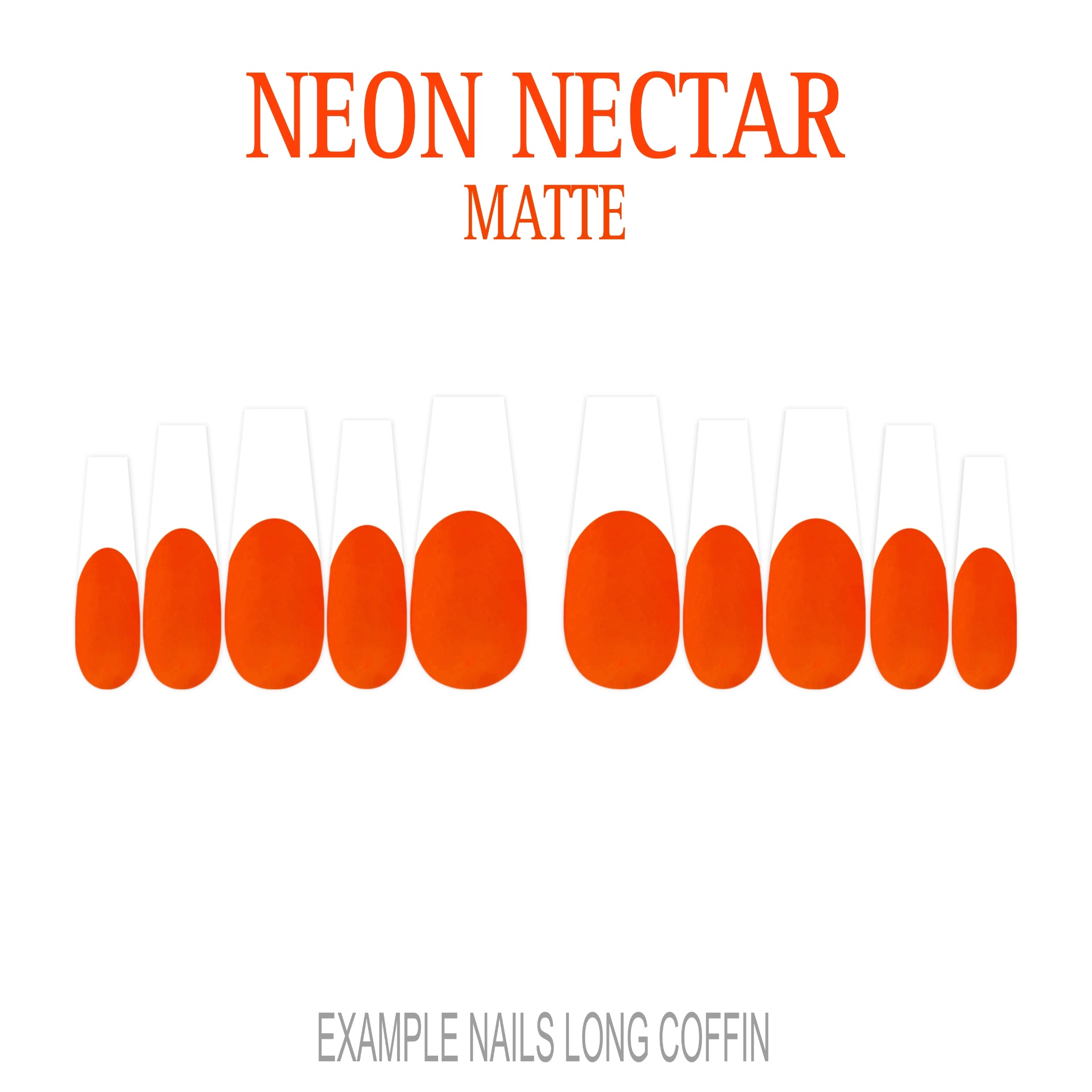 Neon Nectar orange French tip nails