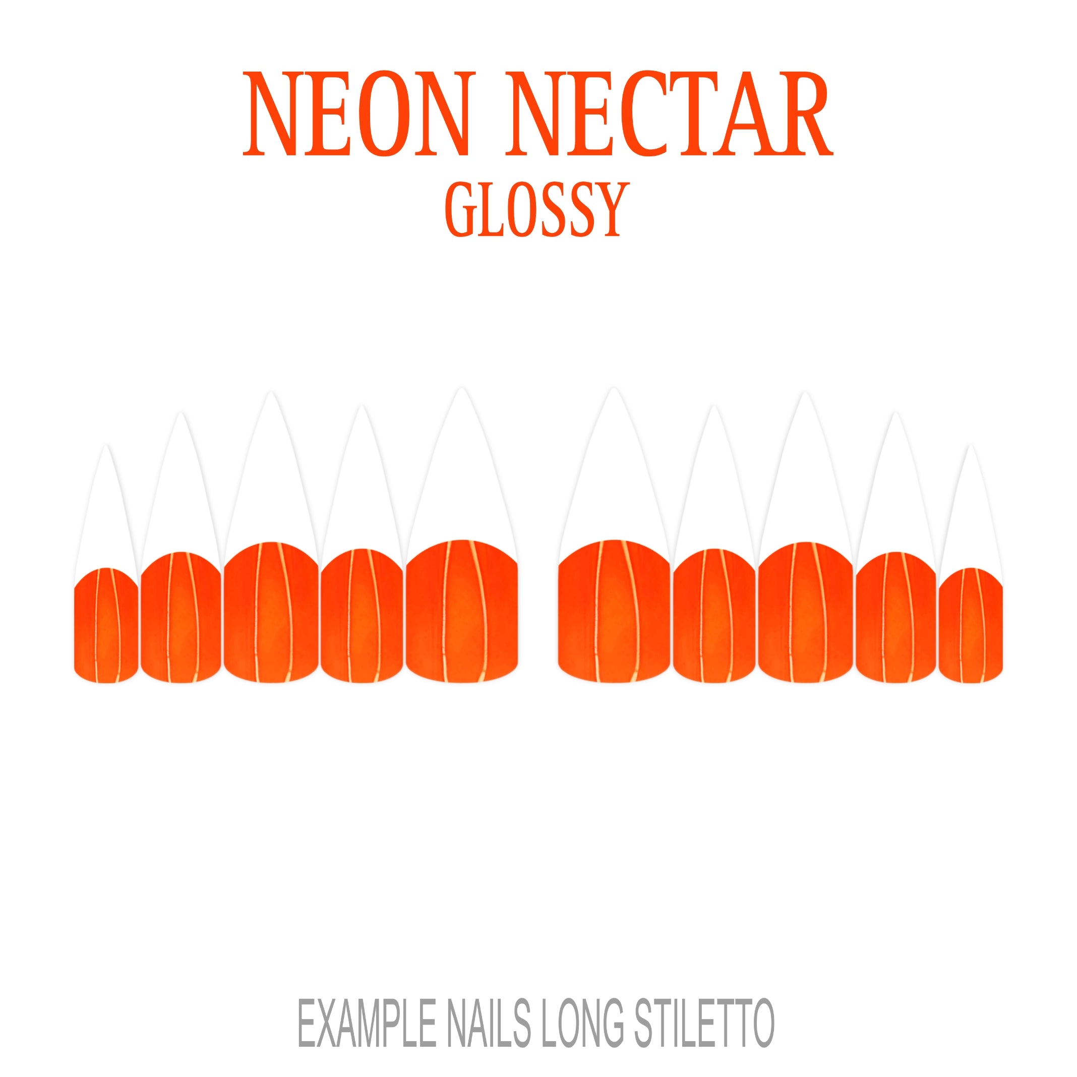 Neon Nectar orange French tip nails