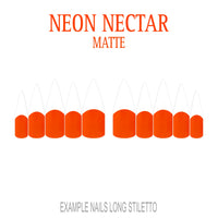Neon Nectar orange French tip nails
