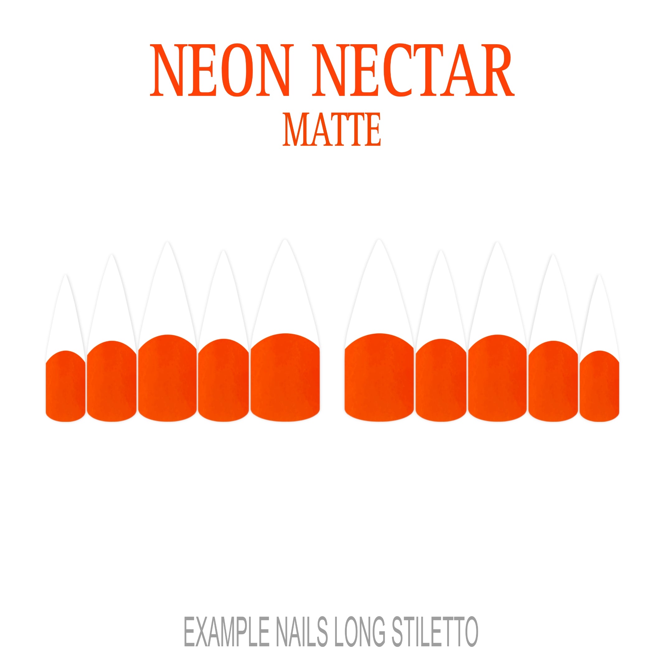 Neon Nectar orange French tip nails