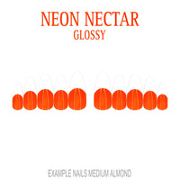 Neon Nectar orange French tip nails