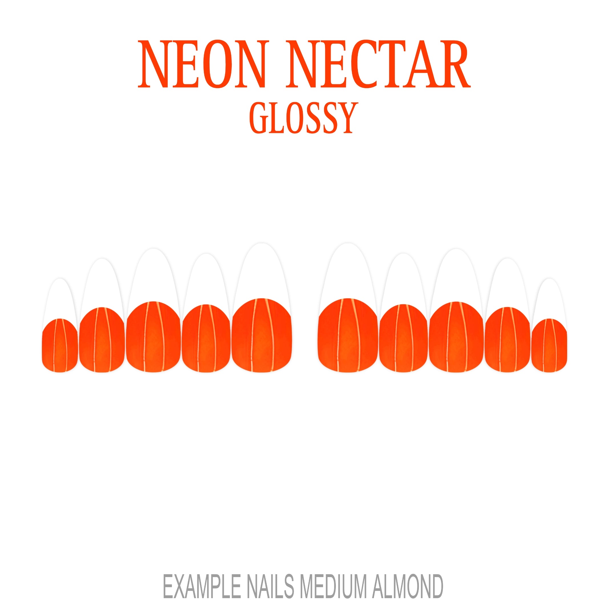 Neon Nectar orange French tip nails