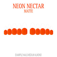 Neon Nectar orange French tip nails