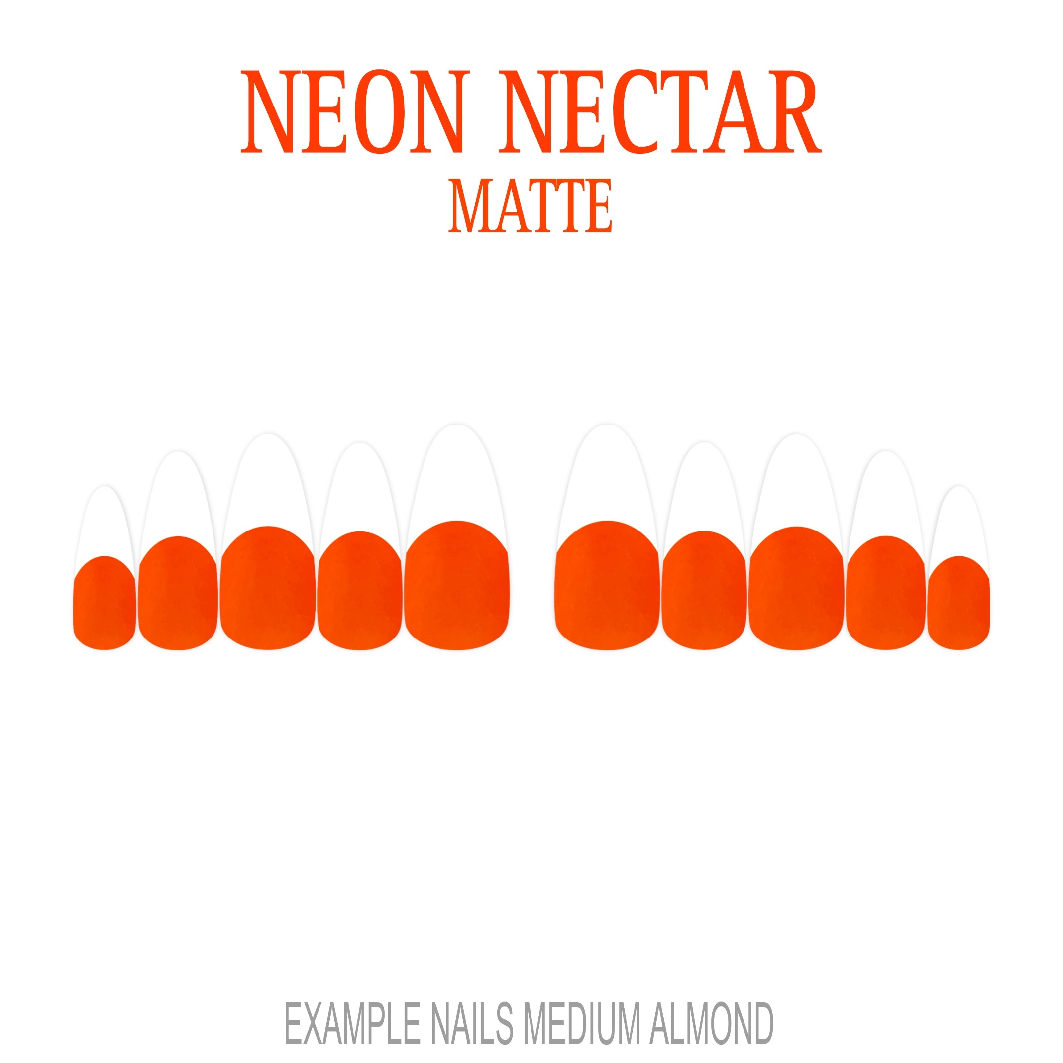Neon Nectar orange French tip nails