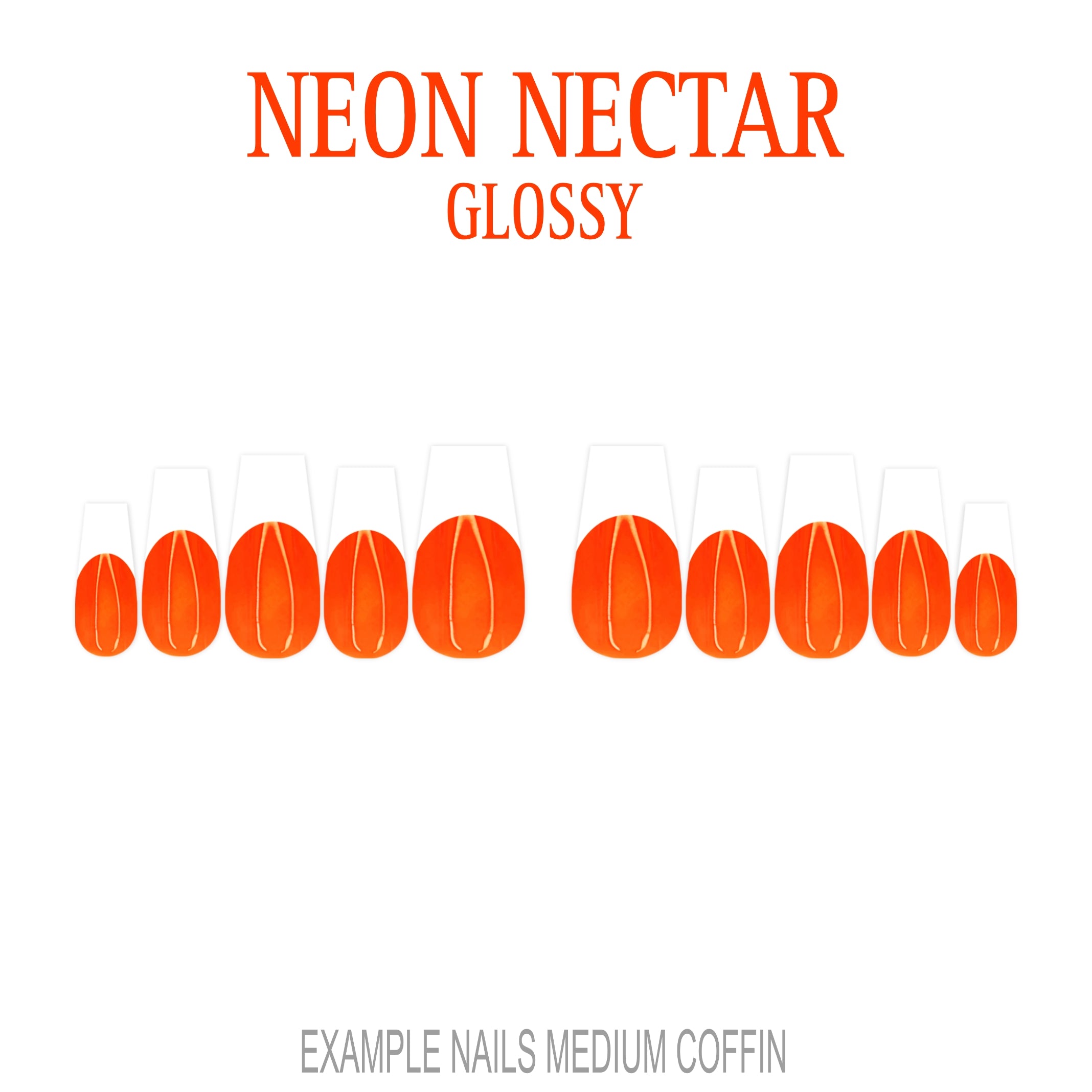 Neon Nectar orange French tip nails