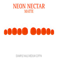 Neon Nectar orange French tip nails