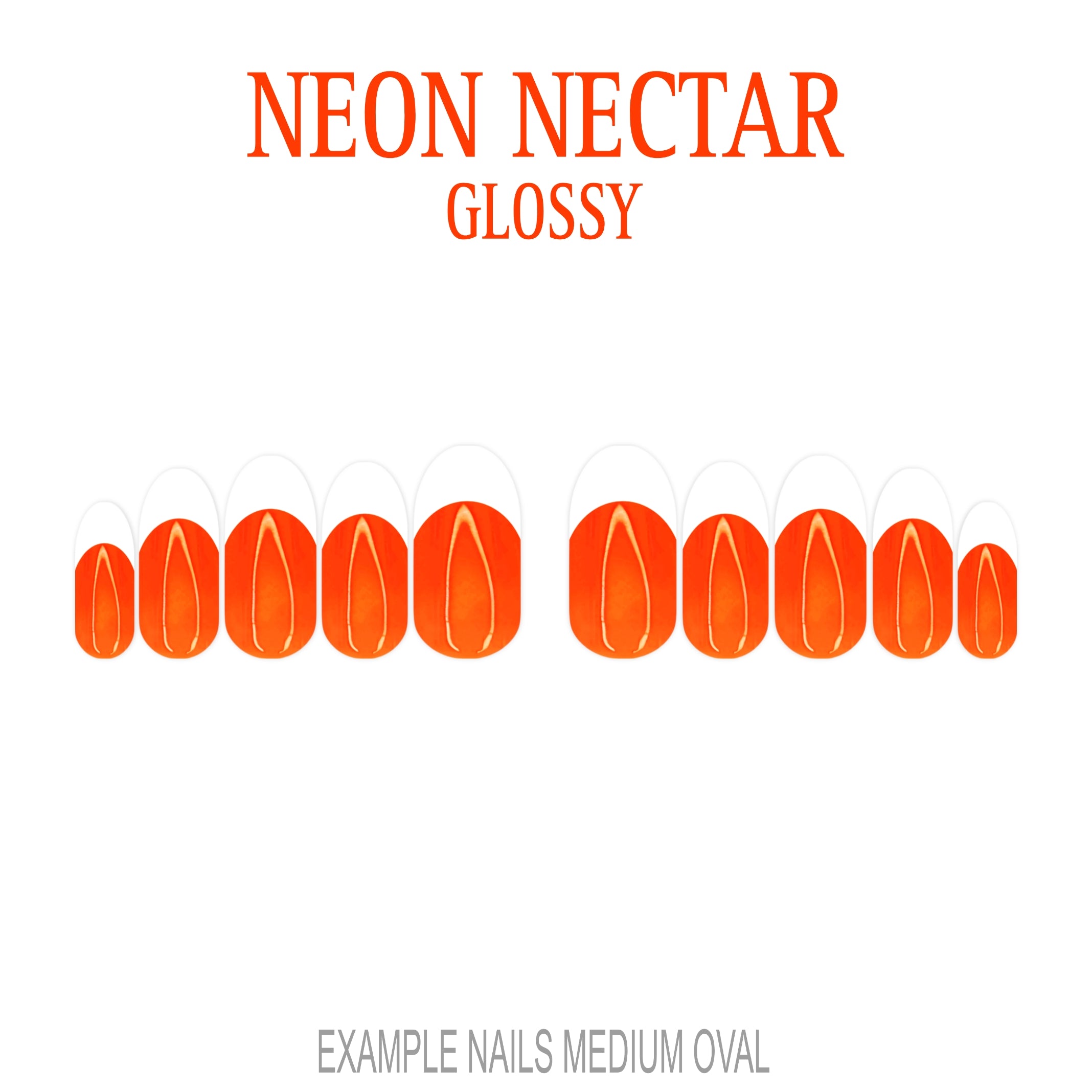 Neon Nectar orange French tip nails