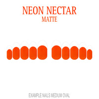 Neon Nectar orange French tip nails
