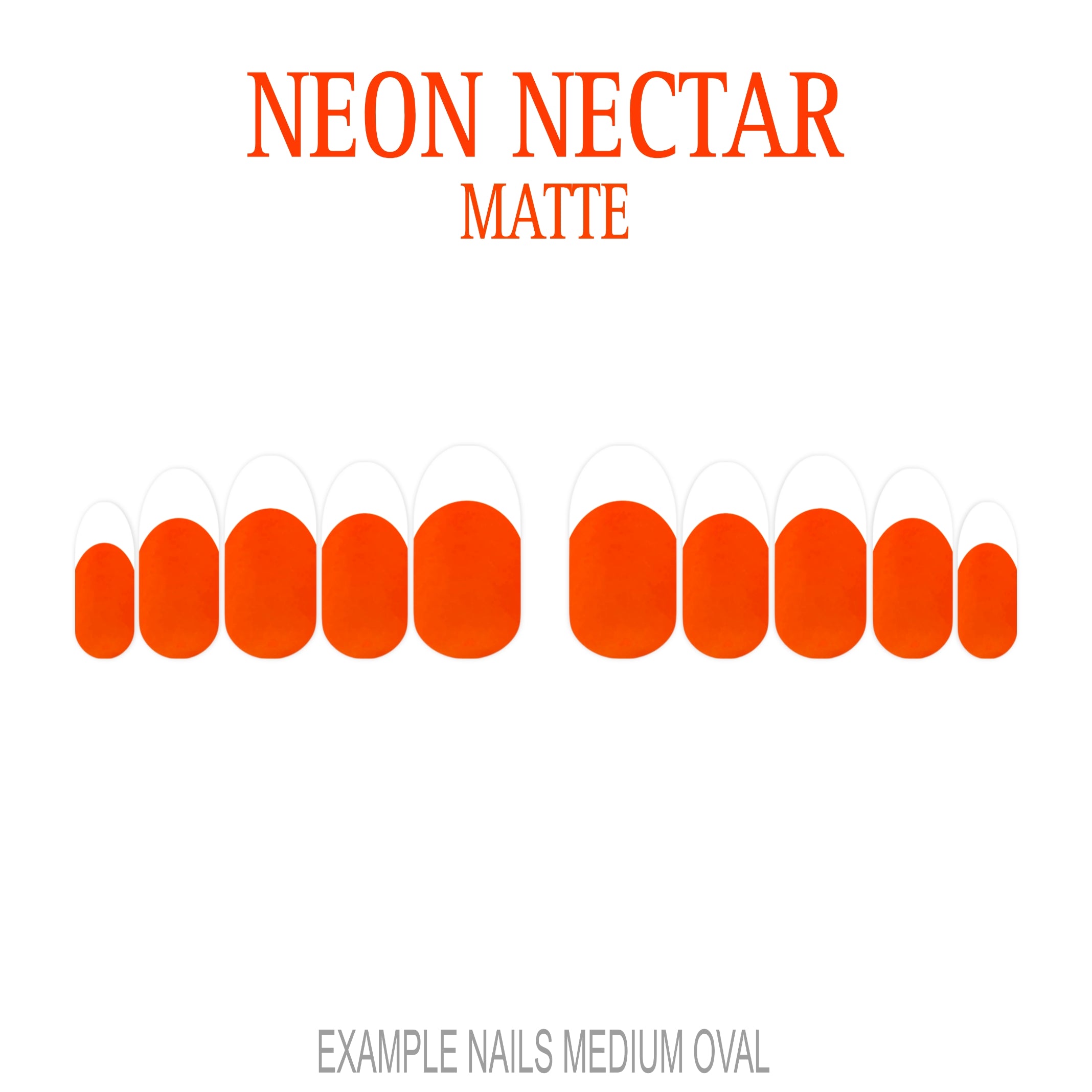 Neon Nectar orange French tip nails