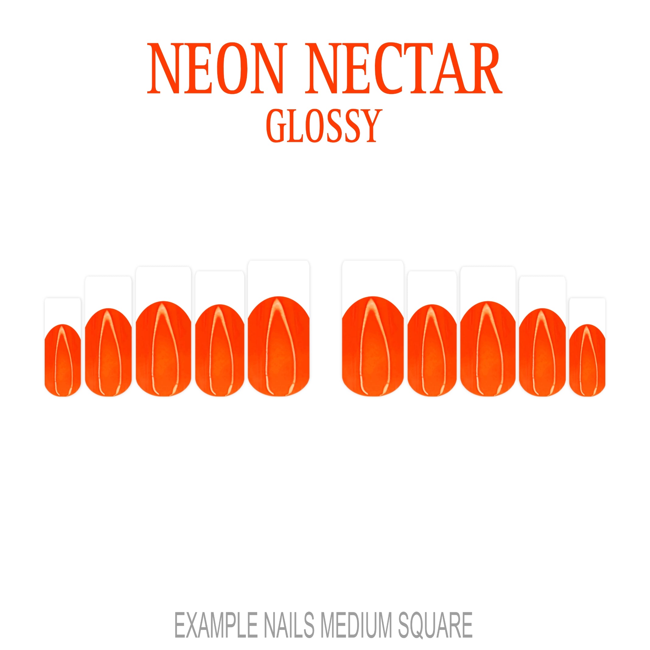 Neon Nectar orange French tip nails