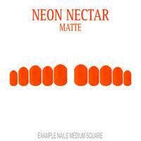 Neon Nectar orange French tip nails