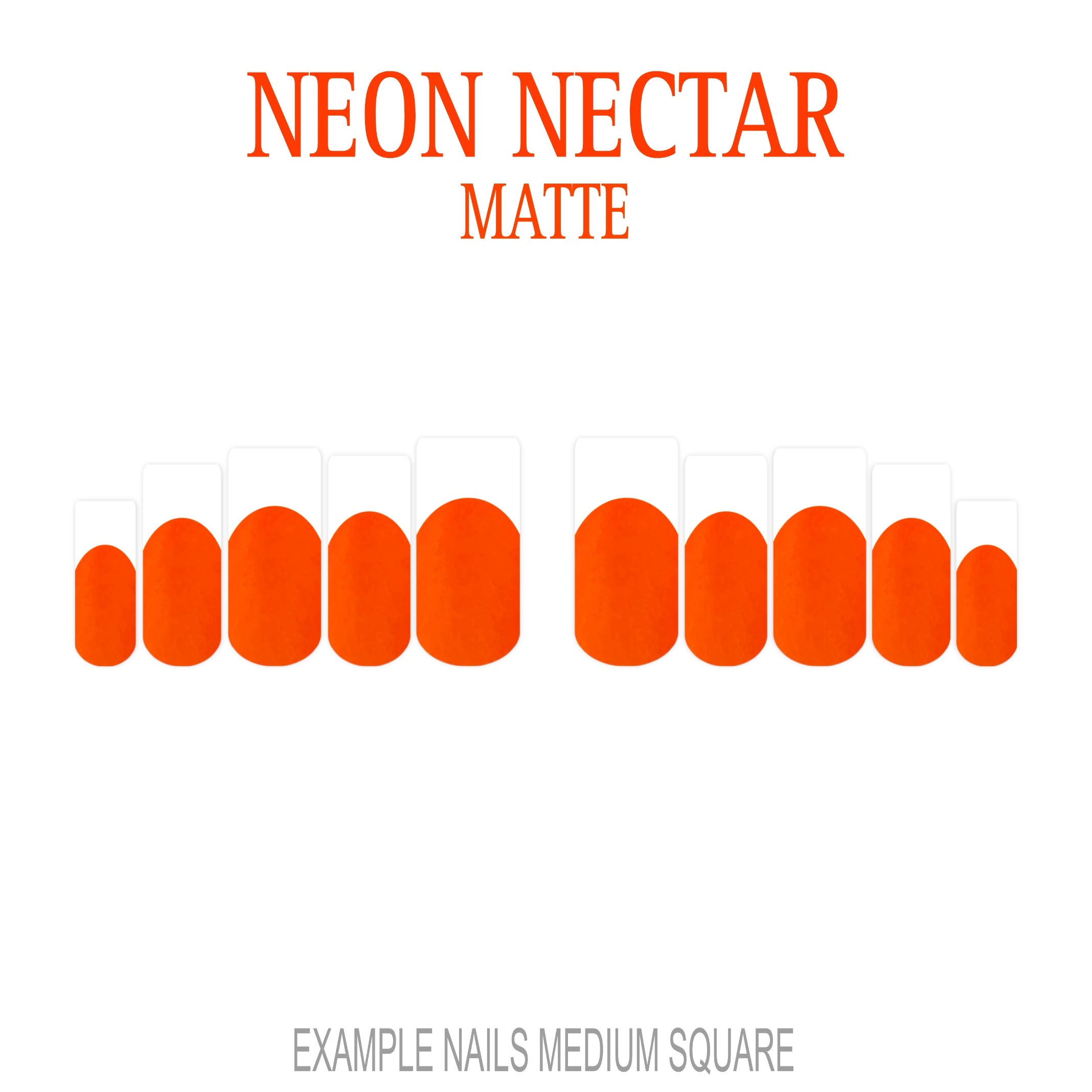 Neon Nectar orange French tip nails