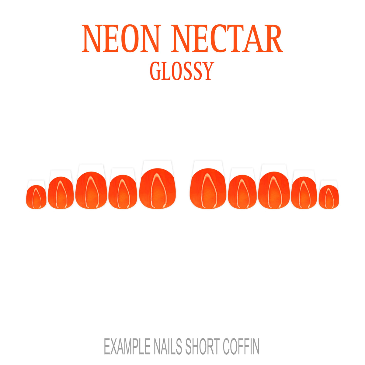 Neon Nectar orange French tip nails