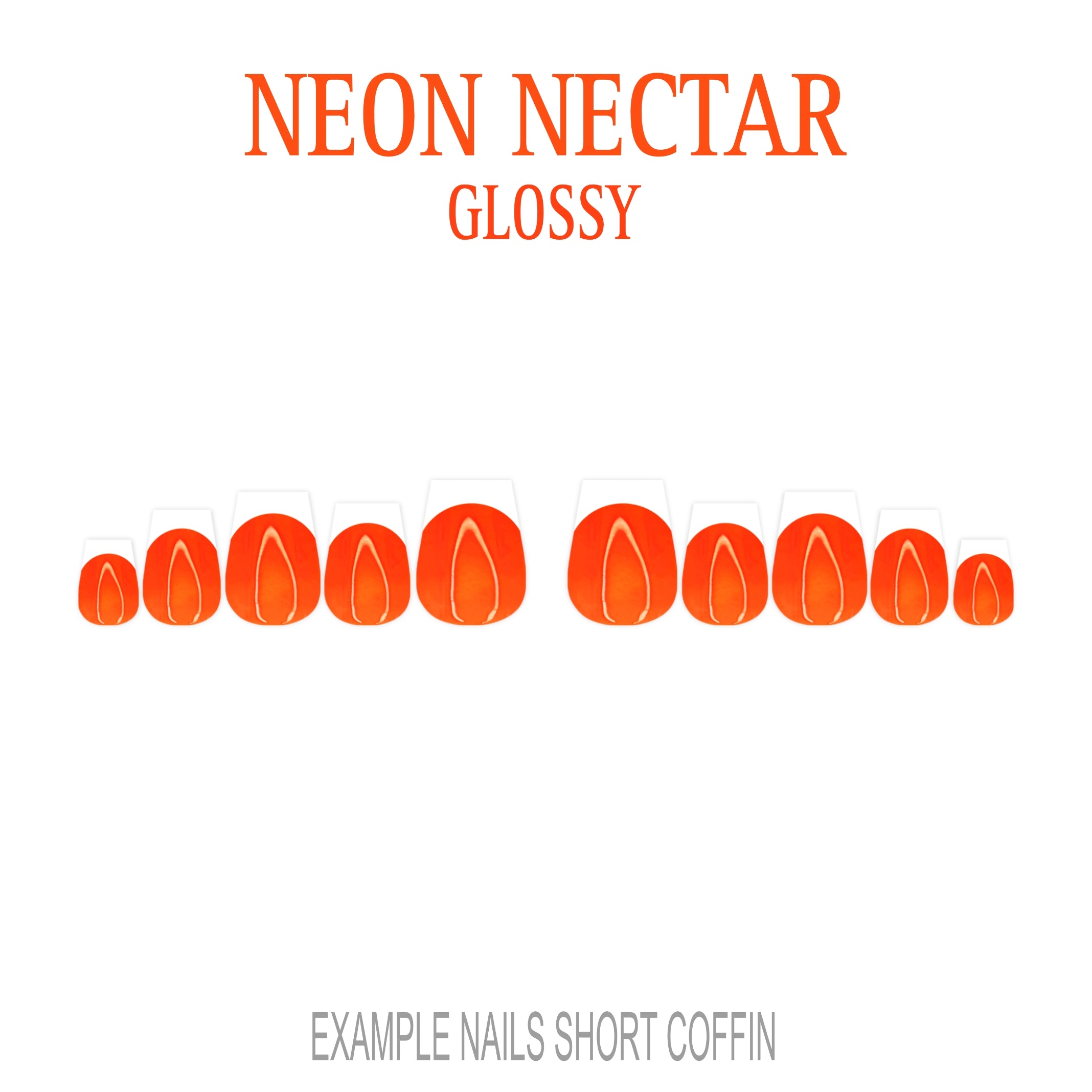Neon Nectar orange French tip nails