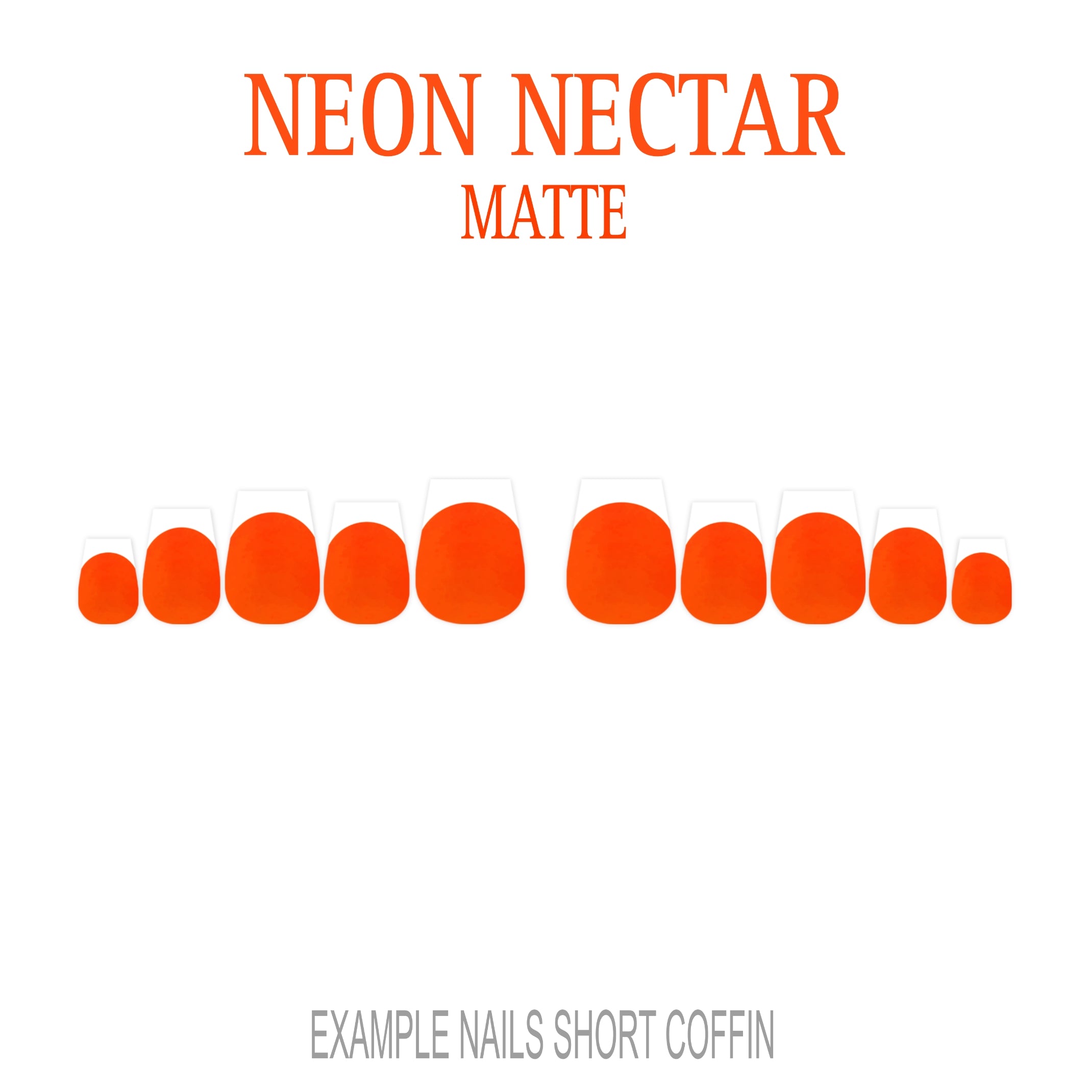 Neon Nectar orange French tip nails