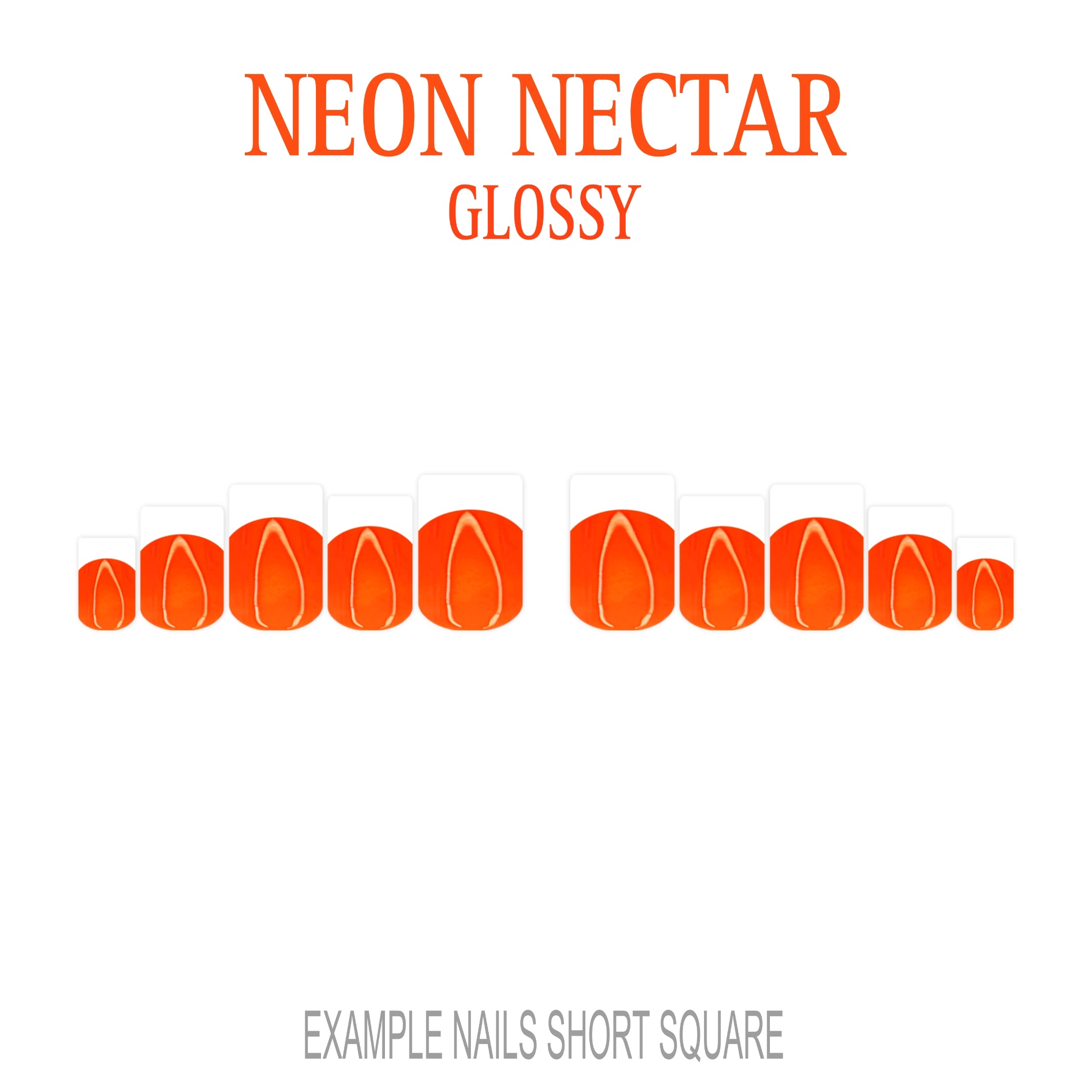 Neon Nectar orange French tip nails