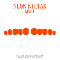 Neon Nectar orange French tip nails