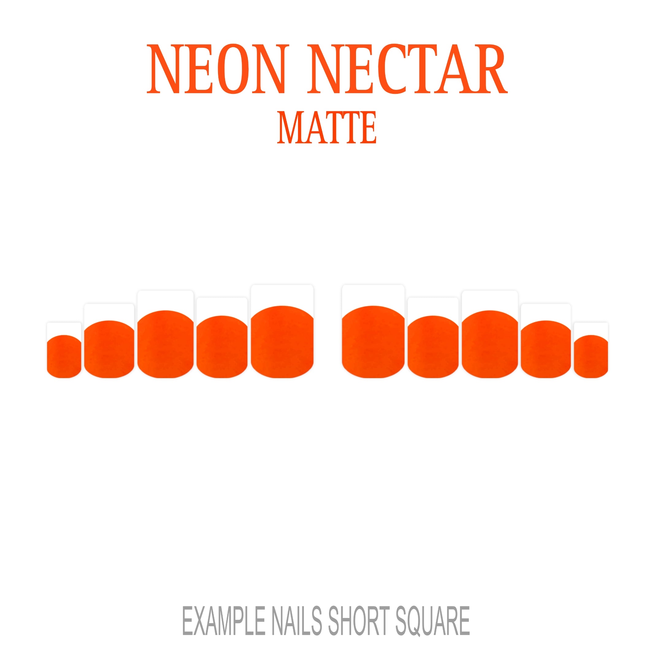 Neon Nectar orange French tip nails