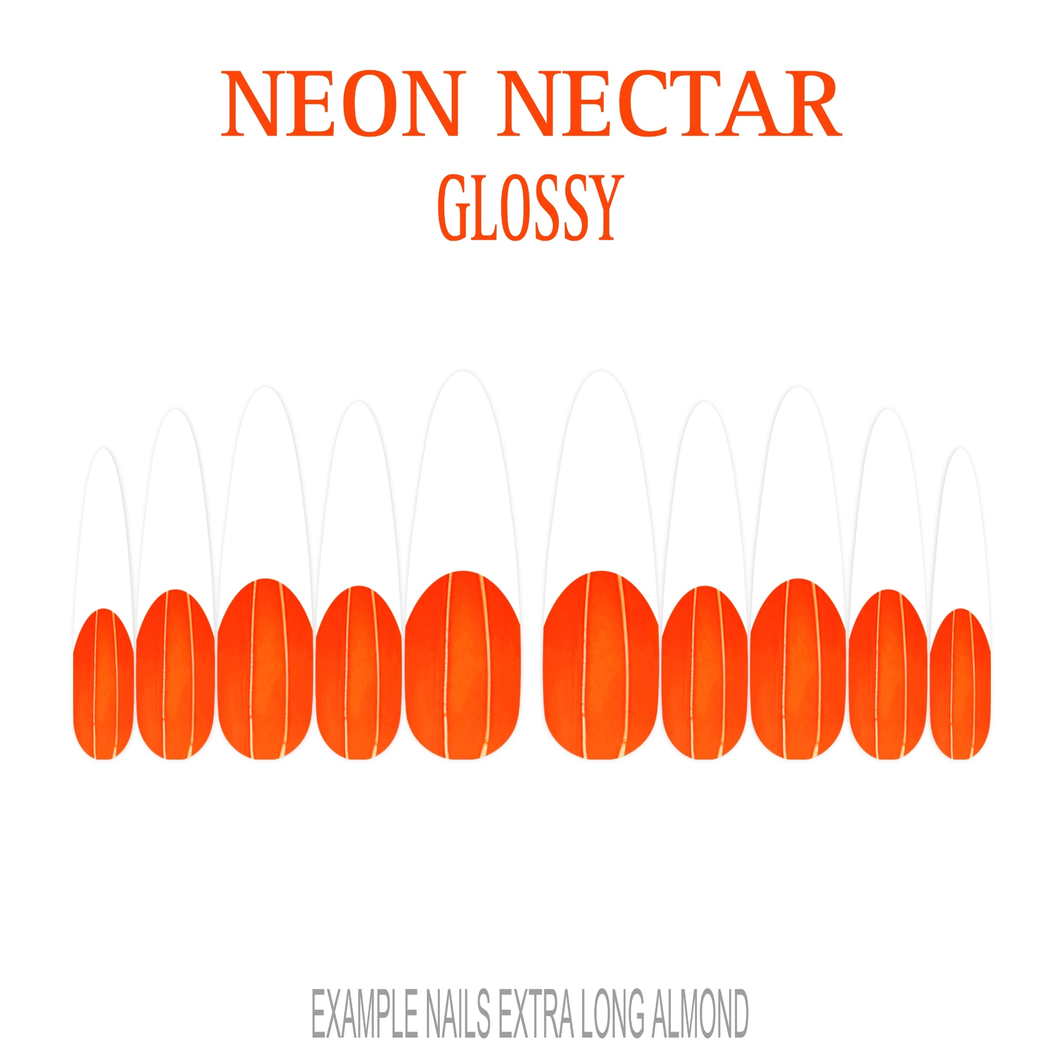 Neon Nectar orange French tip nails
