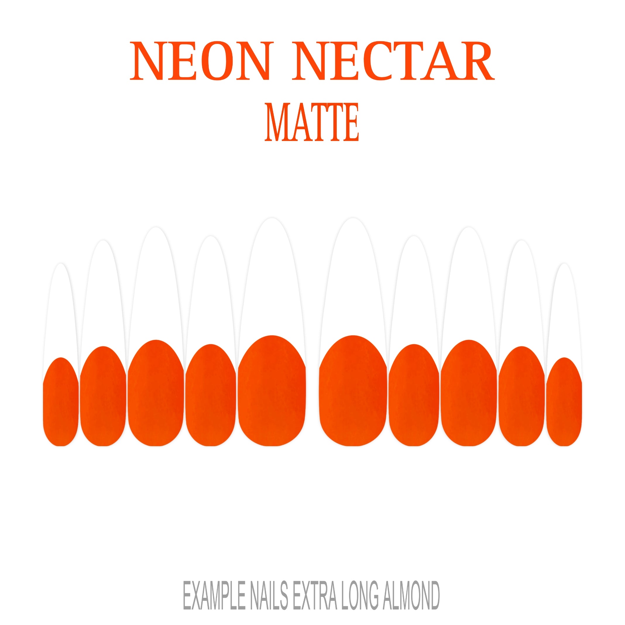 Neon Nectar orange French tip nails