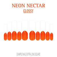 Neon Nectar orange French tip nails