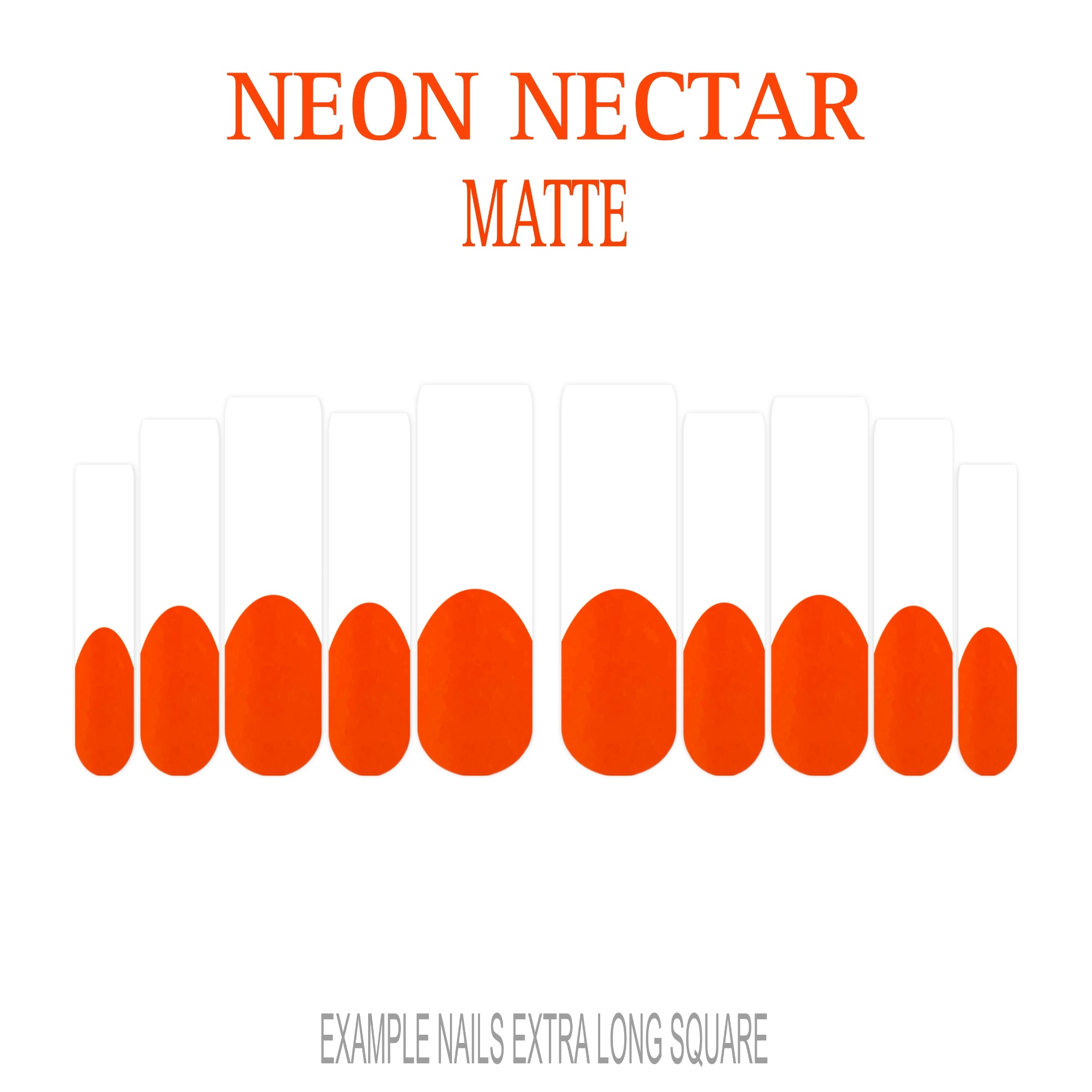 Neon Nectar orange French tip nails