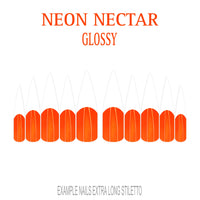 Neon Nectar orange French tip nails