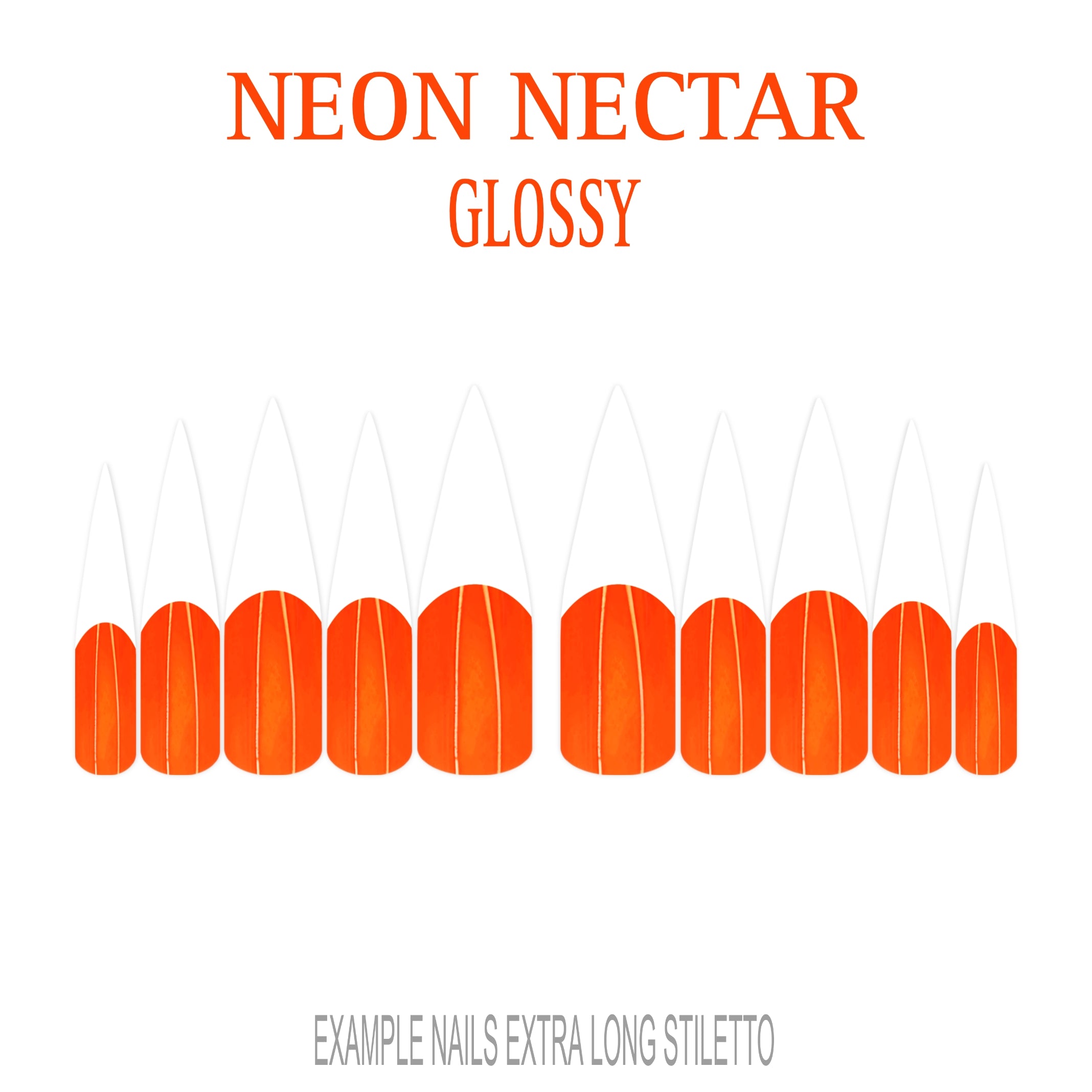 Neon Nectar orange French tip nails
