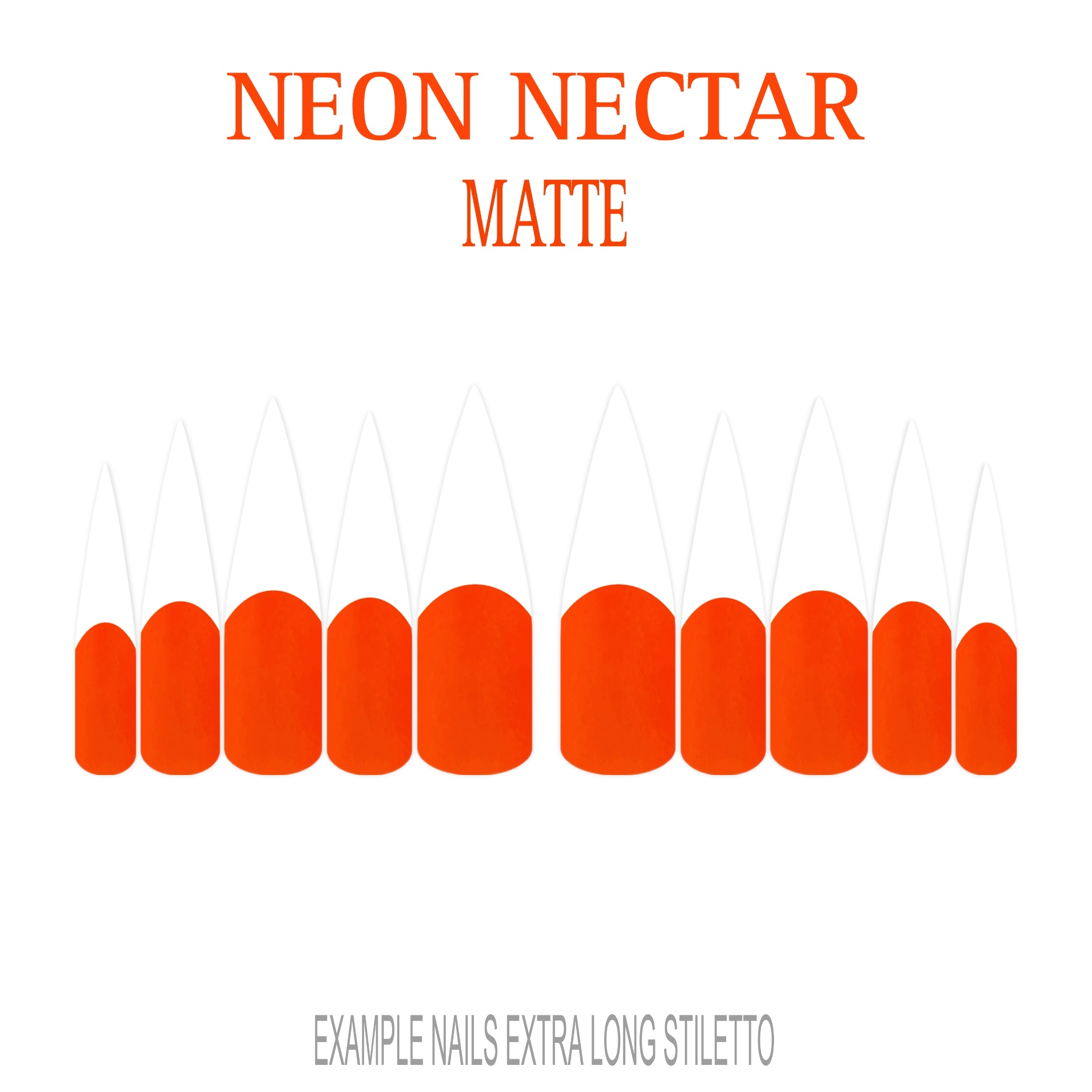 Neon Nectar orange French tip nails