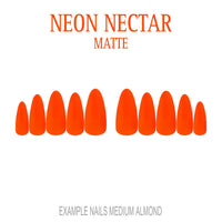 Neon Nectar bright orange press-on nails
