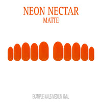 Neon Nectar bright orange press-on nails
