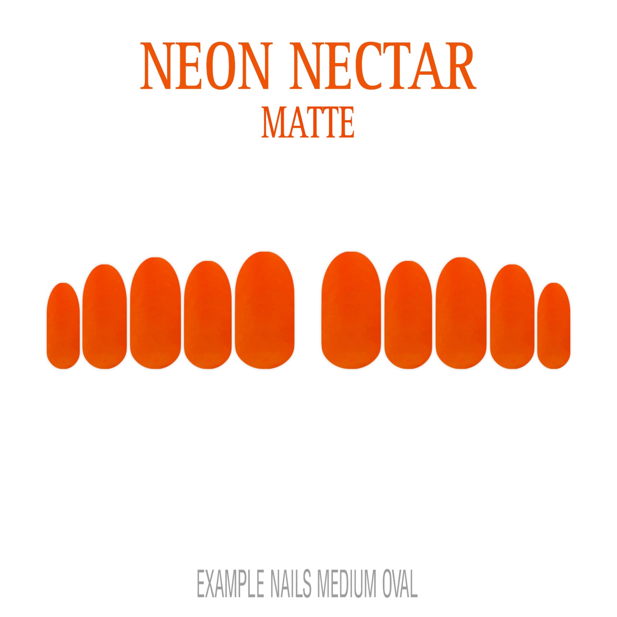 Neon Nectar bright orange press-on nails