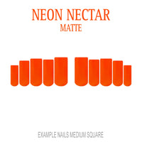 Neon Nectar bright orange press-on nails