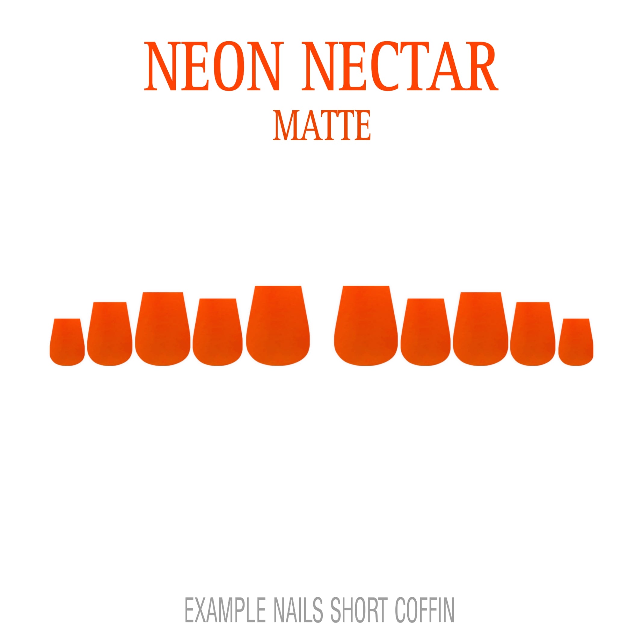 Neon Nectar bright orange press-on nails