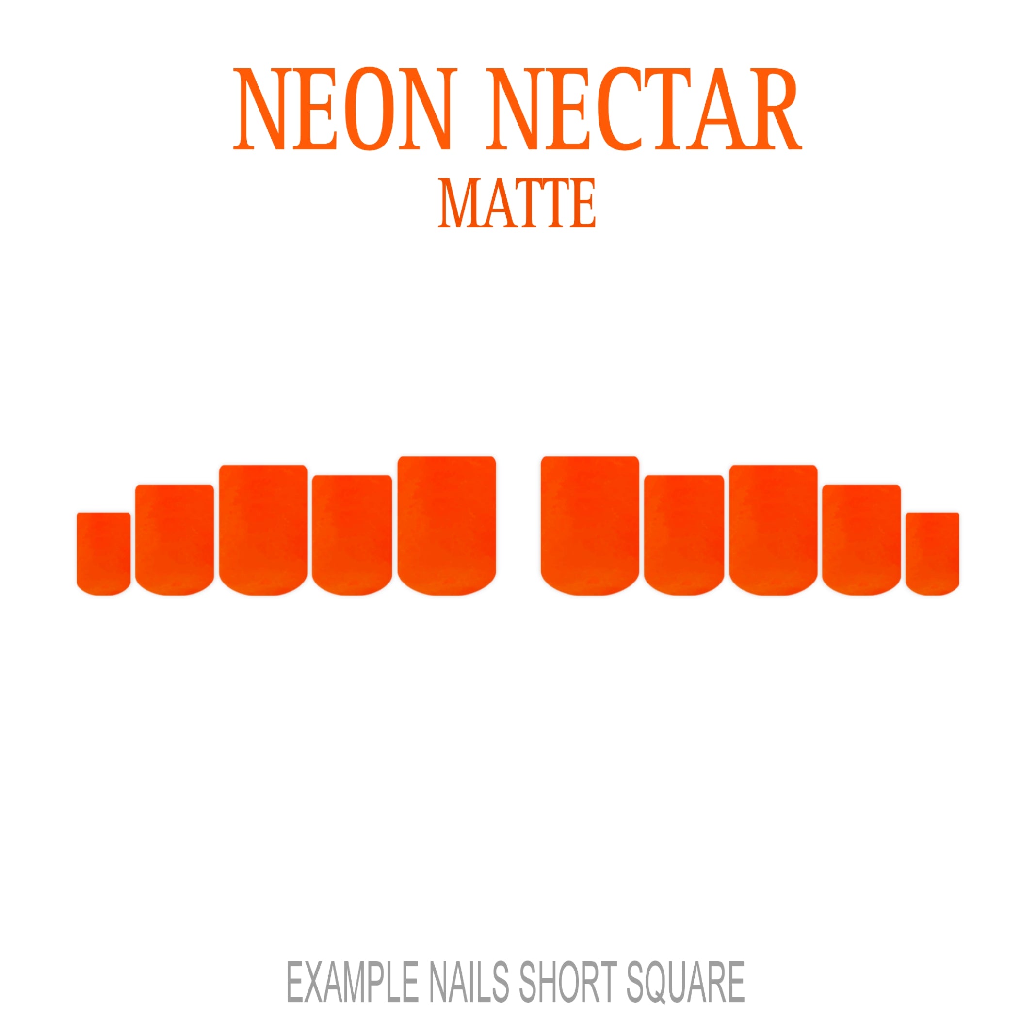 Neon Nectar bright orange press-on nails