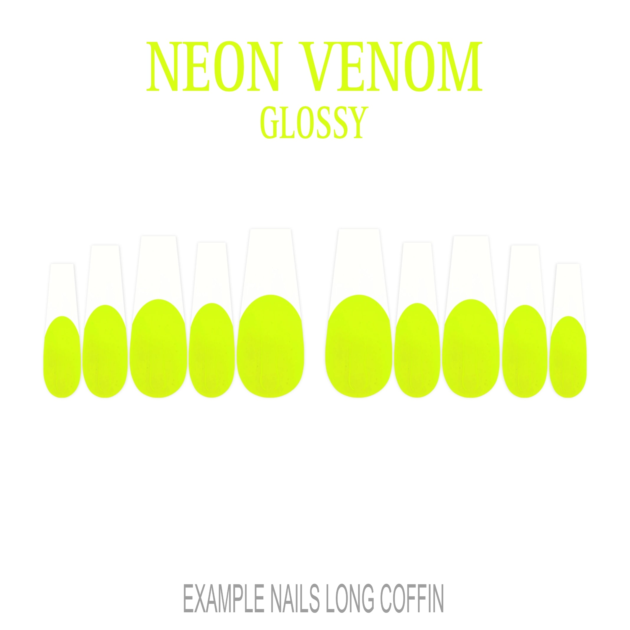 Neon Venom neon green French tip nails