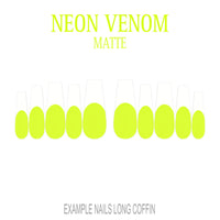 Neon Venom neon green French tip nails