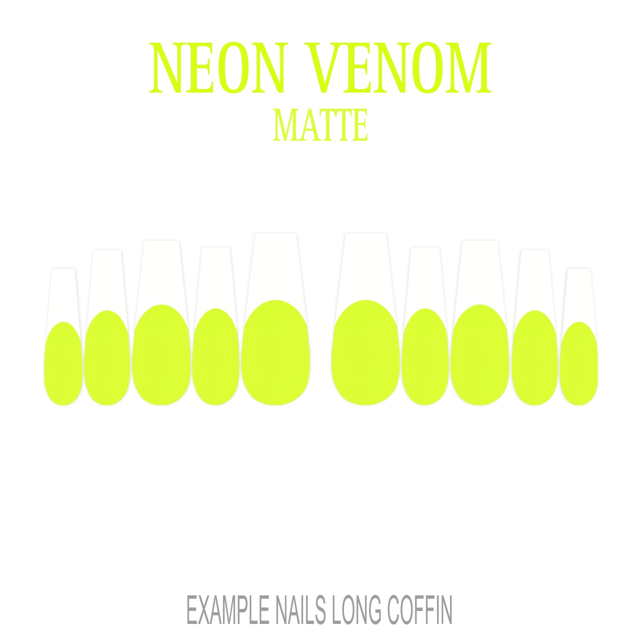 Neon Venom neon green French tip nails